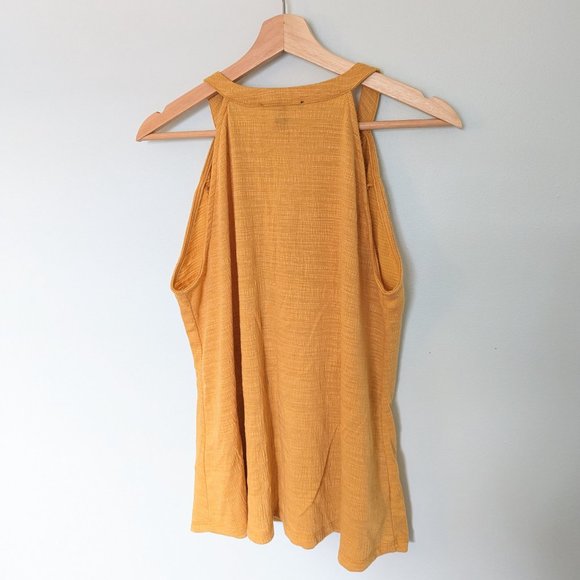 Boho Embroidered Swing Tank, Mustard, Sz M - Picture 3 of 3